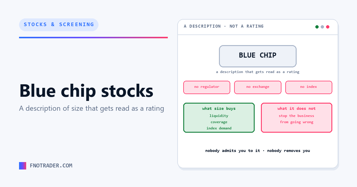 Blue chip is a description, not a category