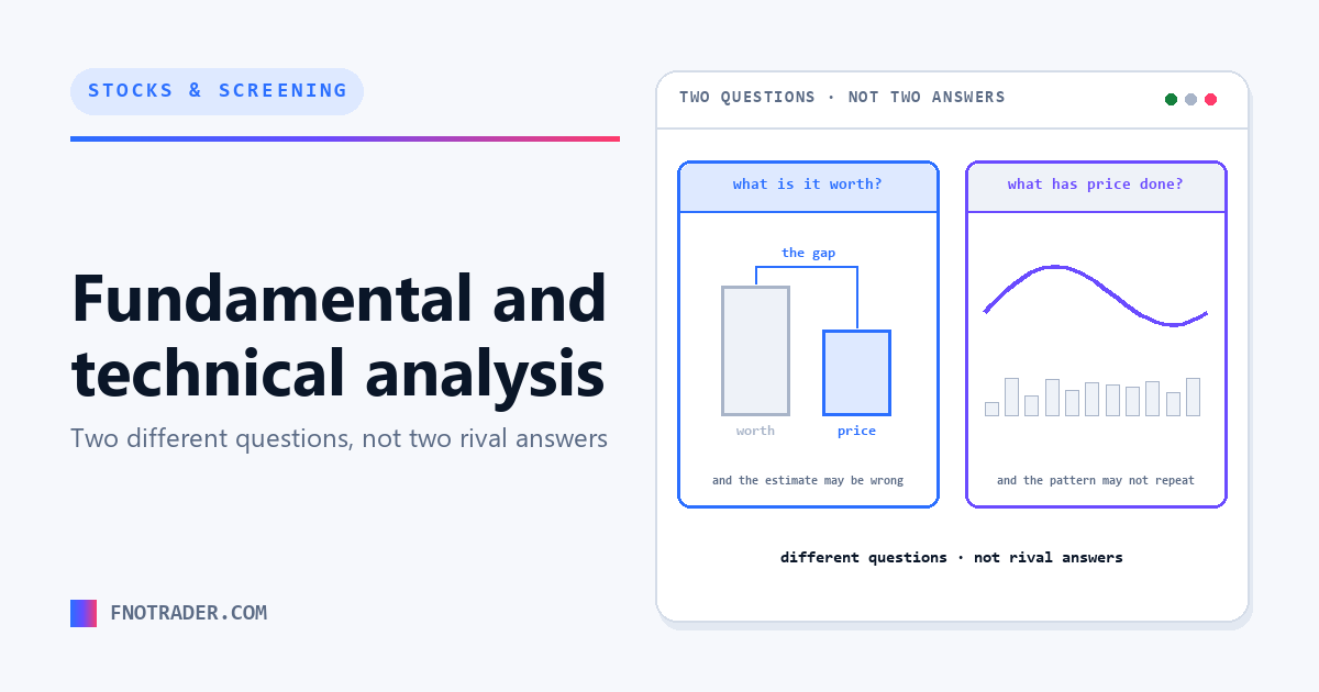 Fundamental and technical analysis ask different questions